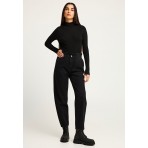 Funky Buddha Slouchy Fit Γυναικείο Παντελόνι Τζιν Μαύρο