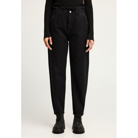 Funky Buddha Slouchy Fit Γυναικείο Παντελόνι Τζιν Μαύρο