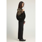 Funky Buddha Flare Leg Γυναικείο Παντελόνι Τζιν Μαύρο