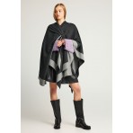 Funky Buddha Γυναικεία Κάπα Μαύρη, Γκρι