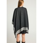 Funky Buddha Γυναικεία Κάπα Μαύρη, Γκρι