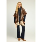 Funky Buddha Γυναικεία Κάπα με Κουκούλα Καφέ, Μπεζ, Μαύρη