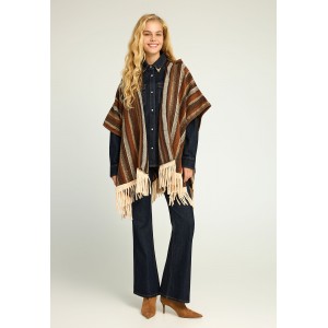 Funky Buddha Boho Pattern Πόντσο Γυναικείο (FBL012-169-10-ESPRESSO)