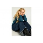 Funky Buddha Wide Leg Παντελόνι Τζιν Γυναικείο (FBL012-177-02-DK-BLUE)