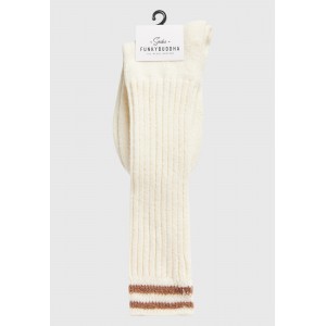 Funky Buddha Kάλτσες Ψηλές 1 Ζευγάρι (FBL012-179-10-OFF-WHITE)