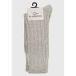 Funky Buddha Γυναικείες Ψηλές Κάλτσες Γκρι Ανοιχτό 1 Ζευγάρι