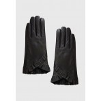 Funky Buddha Γυναικεία Δερμάτινα Γάντια Μαύρα