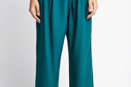 Funky Buddha Viscose Παντελόνα Γυναικεία (FBL013-100-02-DEEP-LAKE)