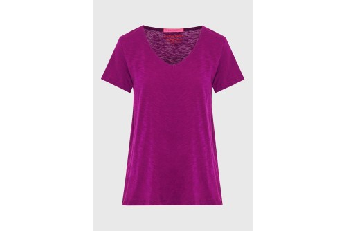Funky Buddha The Basics Collection V-Neck T-Shirt Γυναικείο (FBL013-100-04-GRAPE-JUICE)