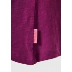 Funky Buddha Γυναικεία Κοντομάνικη Μπλούζα Μωβ