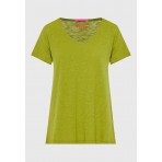 Funky Buddha Γυναικεία Κοντομάνικη Μπλούζα Πράσινη