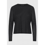 Funky Buddha Γυναικεία Μακρυμάνικη Μπλούζα Μαύρη