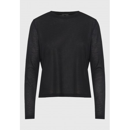 Funky Buddha Γυναικεία Μακρυμάνικη Μπλούζα Μαύρη