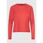 Funky Buddha Γυναικεία Μακρυμάνικη Μπλούζα Κεραμιδί