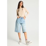 Funky Buddha Γυναικεία Μακρυμάνικη Μπλούζα Μπεζ