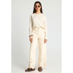 Funky Buddha Γυναικείο Πλεκτό Με Λαιμόκοψη (FBL013-100-09-CHALK)