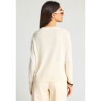 Funky Buddha Γυναικείο Πλεκτό Με Λαιμόκοψη (FBL013-100-09-CHALK)