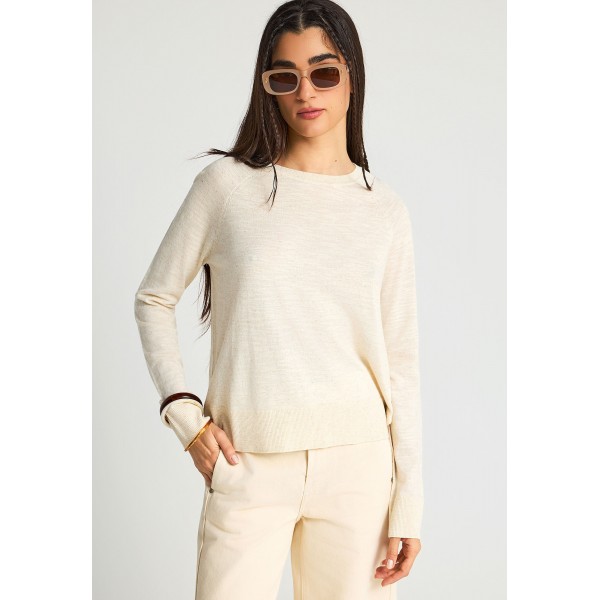 Funky Buddha Cotton Fine Knit Πουλόβερ Γυναικείο (FBL013-100-09-CHALK)