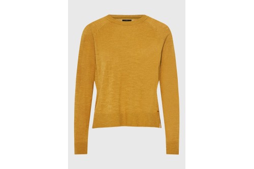 Funky Buddha Cotton Fine Knit Μπλούζα Πλεκτή Γυναικεία (FBL013-100-09-HONEY-MUSTARD)