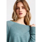 Funky Buddha Γυναικείο Πλεκτό Με Λαιμόκοψη (FBL013-100-09-MINERAL-BLUE)