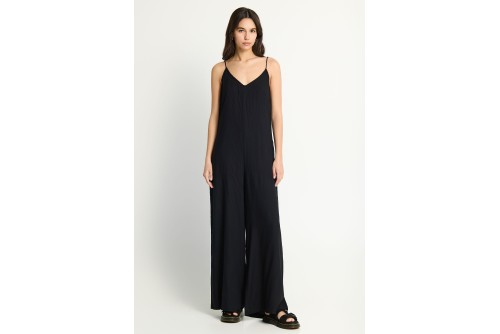Funky Buddha Loose Fit Ολόσωμη Φόρμα Γυναικεία (FBL013-100-12-BLACK)
