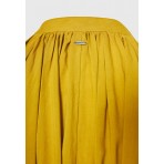 Funky Buddha Μίντι Κοντομάνικο Φόρεμα Με Ζώνη (FBL013-100-13-LEMONGRASS)