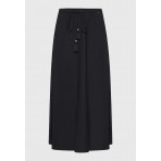 Funky Buddha Γυναικεία Φούστα Maxi με Λάστιχο στη Μέση Μαύρη