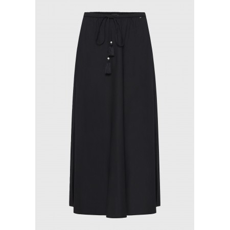 Funky Buddha Γυναικεία Φούστα Maxi με Λάστιχο στη Μέση Μαύρη