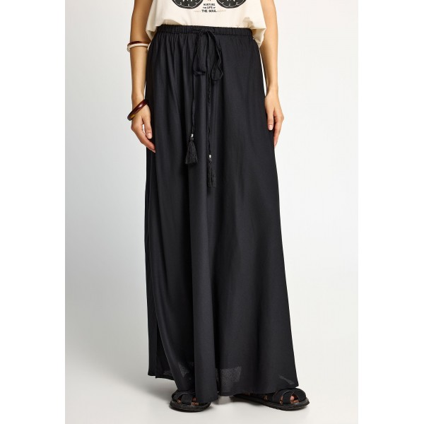 Funky Buddha Elastic Waist Φούστα Maxi Γυναικεία (FBL013-100-14-BLACK)
