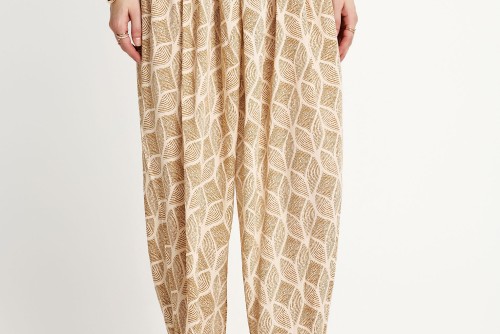 Funky Buddha Loose Παντελόνα Γυναικεία (FBL013-101-02-CLOUD-CREAM)