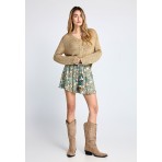 Funky Buddha Floral Γυναικείο Casual Σορτς Πετρόλ, Εκρού, Καφέ