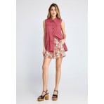Funky Buddha Floral Γυναικείο Casual Σορτς Εκρού, Ροζ, Φούξια, Καφέ
