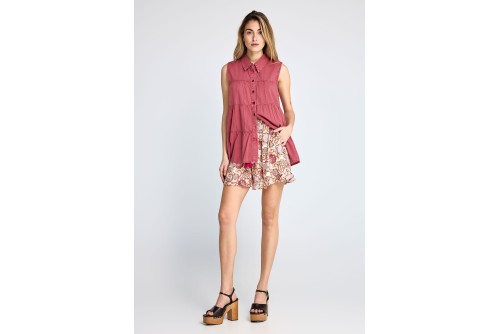 Funky Buddha Floral Σορτς Casual Γυναικείο (FBL013-101-03-PINK-LEMONADE)