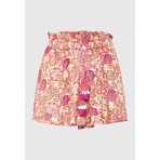 Funky Buddha Floral Γυναικείο Casual Σορτς Εκρού, Ροζ, Φούξια, Καφέ