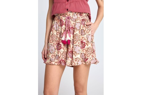 Funky Buddha Floral Σορτς Casual Γυναικείο (FBL013-101-03-PINK-LEMONADE)
