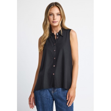 Funky Buddha Viscose Πουκάμισο Αμάνικο Γυναικείο 
