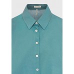 Funky Buddha Γυναικείο Αμάνικο Casual Πουκάμισο Βεραμάν