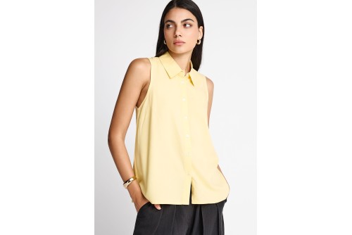 Funky Buddha Viscose Πουκάμισο Αμάνικο Γυναικείο (FBL013-101-05-LEMONADE)