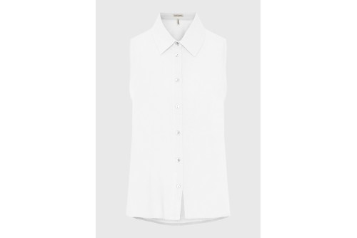Funky Buddha Viscose Πουκάμισο Αμάνικο Γυναικείο (FBL013-101-05-WHITE)