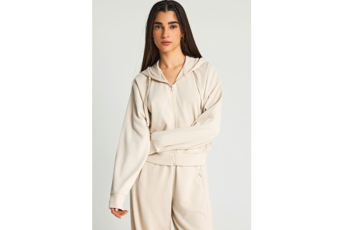 Funky Buddha Ζακέτα Βαμβακερή Γυναικεία (FBL013-101-06-CLOUD-CREAM)