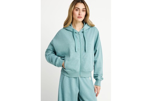 Funky Buddha Ζακέτα Βαμβακερή Γυναικεία (FBL013-101-06-MINERAL-BLUE)