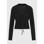 Funky Buddha Γυναικεία Μακρυμάνικη Μπλούζα Μαύρη