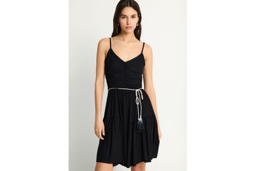 Funky Buddha Φόρεμα Mini Γυναικείο (FBL013-101-13-BLACK)