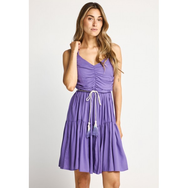 Funky Buddha Φόρεμα Mini Γυναικείο (FBL013-101-13-DUSTY-LAVENDER)