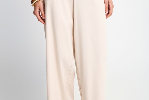 Funky Buddha Παντελόνι Casual Γυναικείο (FBL013-102-02-CLOUD-CREAM)