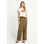 Funky Buddha Γυναικείο Παντελόνι Casual Λαδί