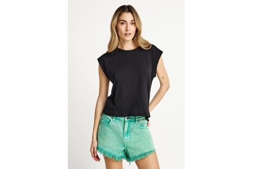 Funky Buddha The Basics Collection T-Shirt Γυναικείο (FBL013-102-04-BLACK)