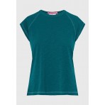 Funky Buddha Γυναικεία Κοντομάνικη Μπλούζα Κυπαρισσί