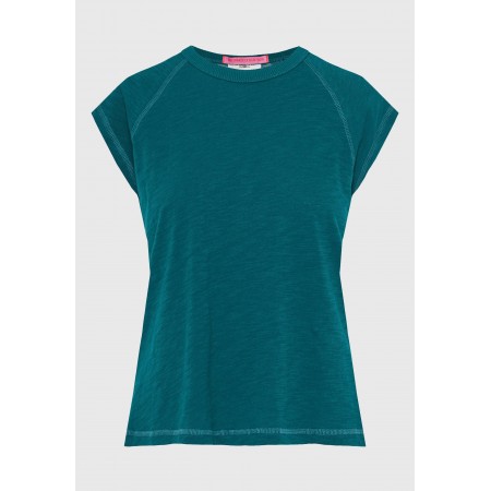 Funky Buddha Γυναικεία Κοντομάνικη Μπλούζα Κυπαρισσί