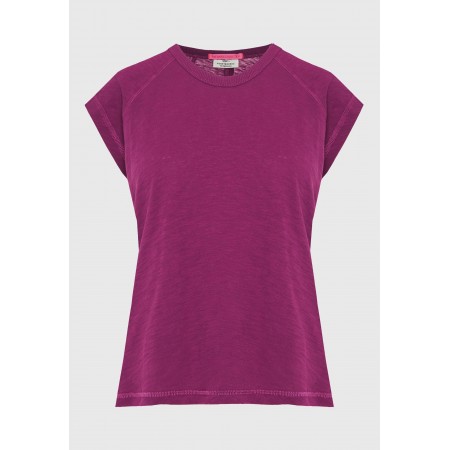 Funky Buddha Γυναικεία Κοντομάνικη Μπλούζα Μωβ